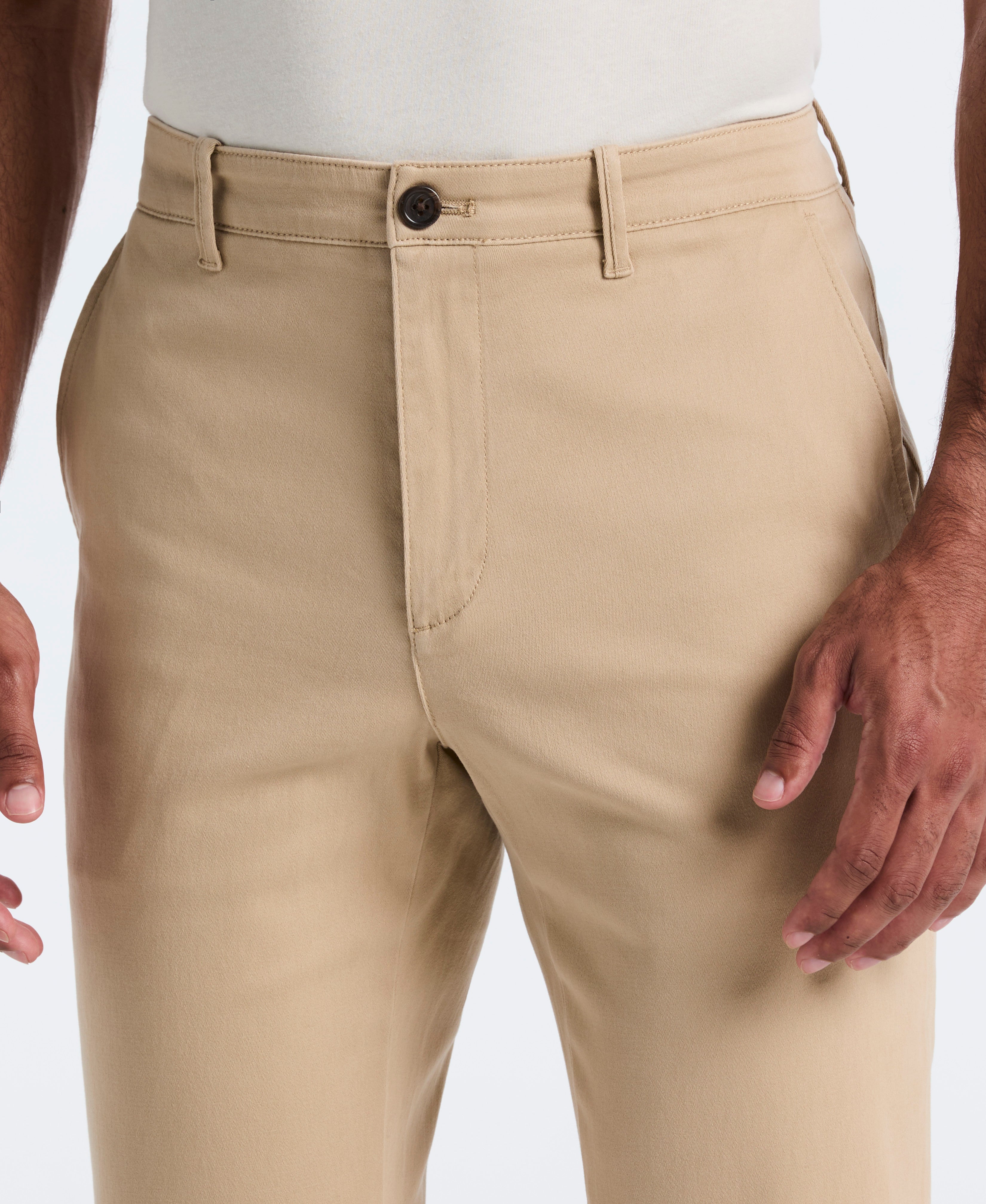 Flat Front Microsanded Chino Pant