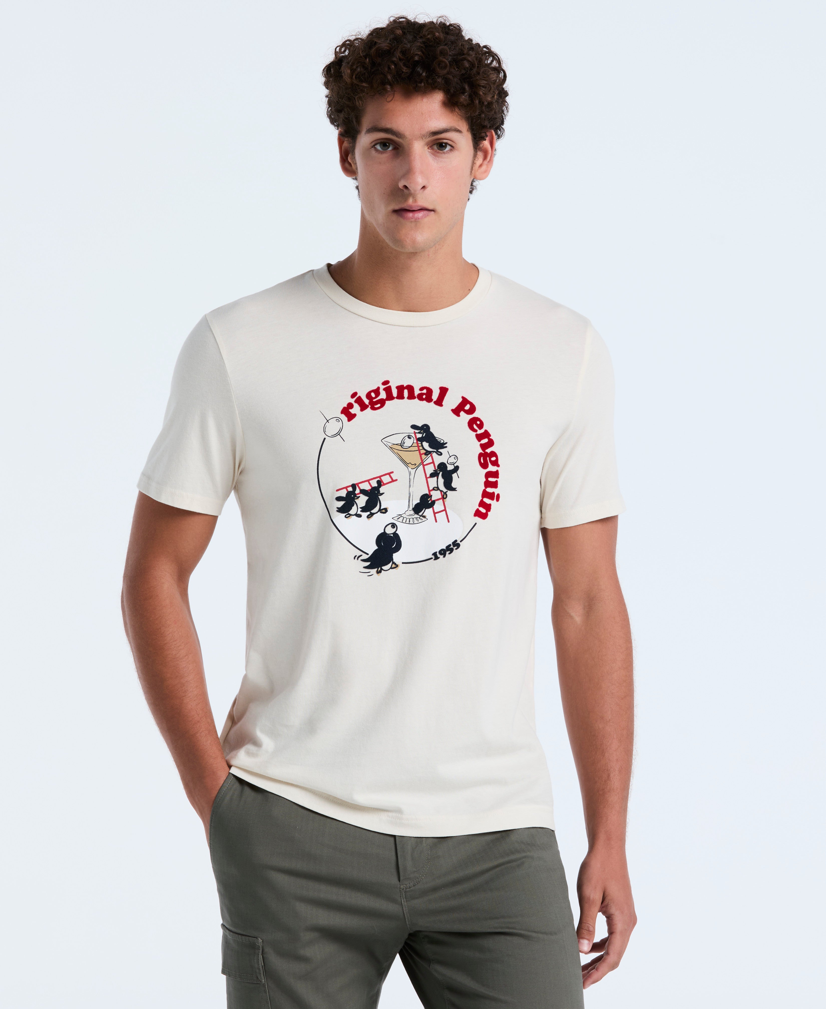 Flocked Martini Graphic Tee