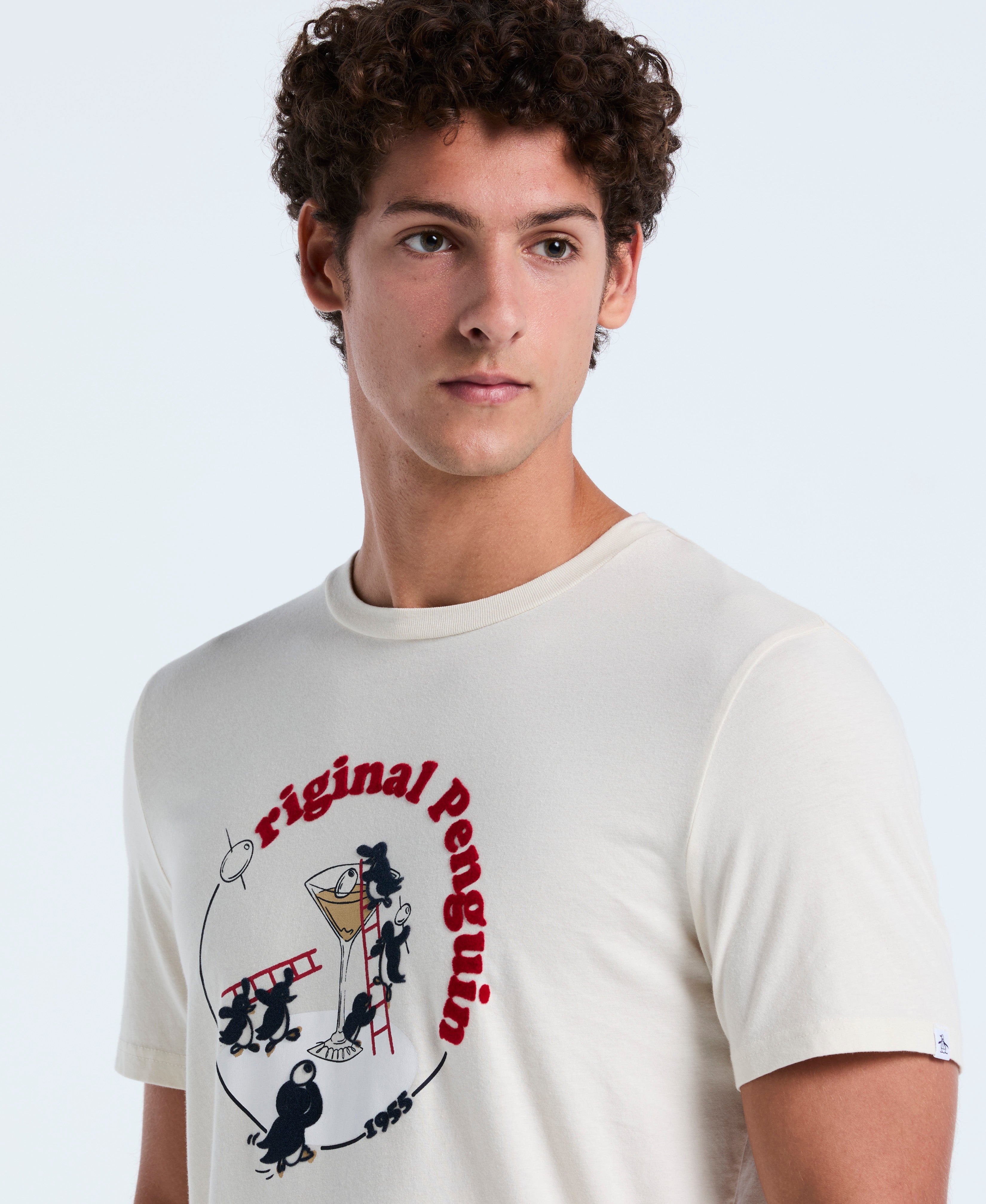 Flocked Martini Graphic Tee