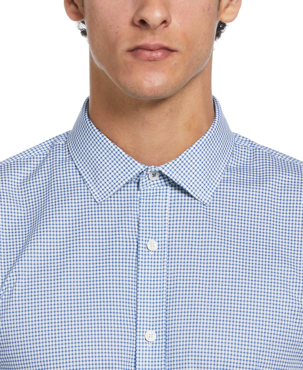 Micro Check Print Dress Shirt
