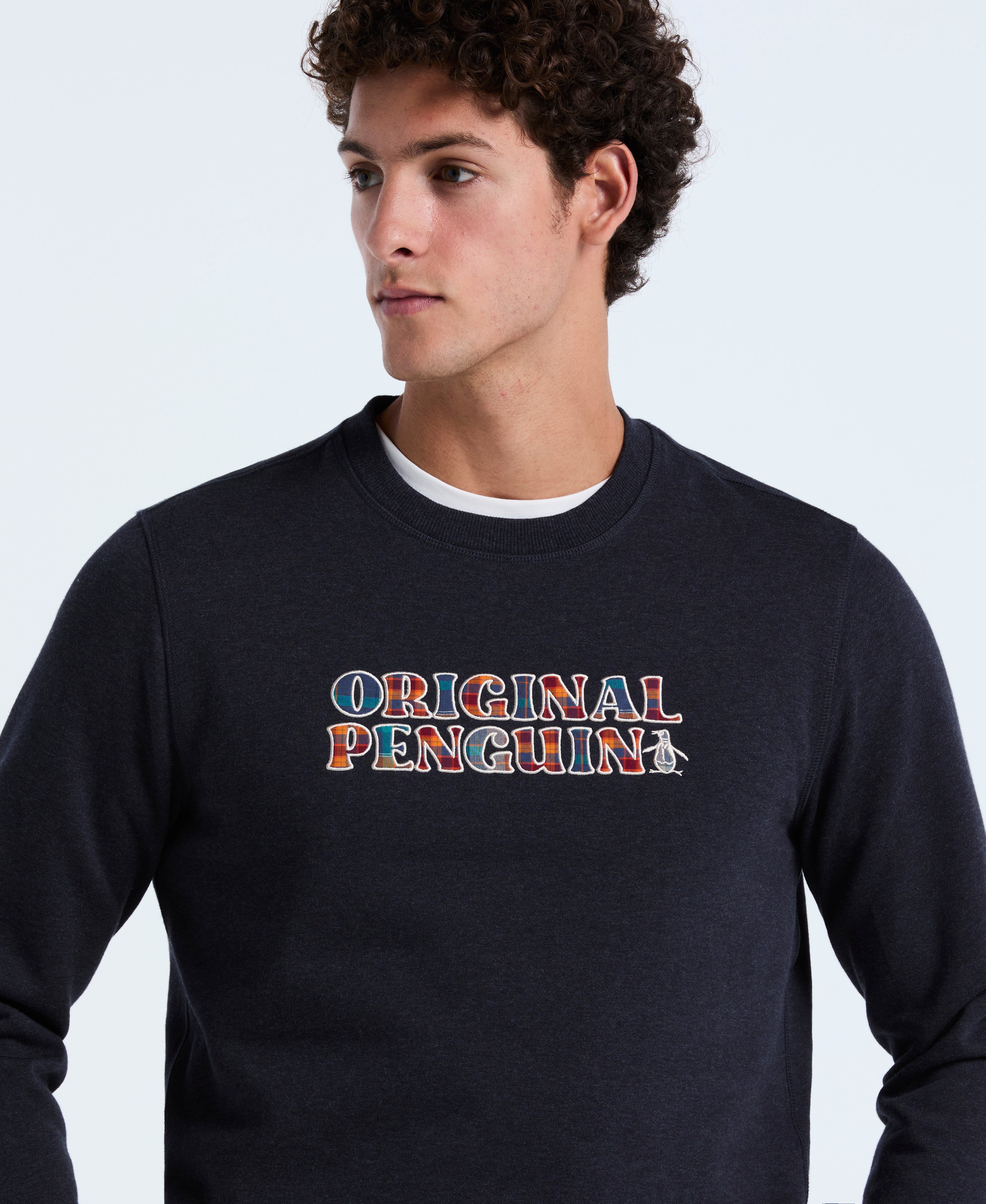 Plaid Logo Fleece Sweatshirt