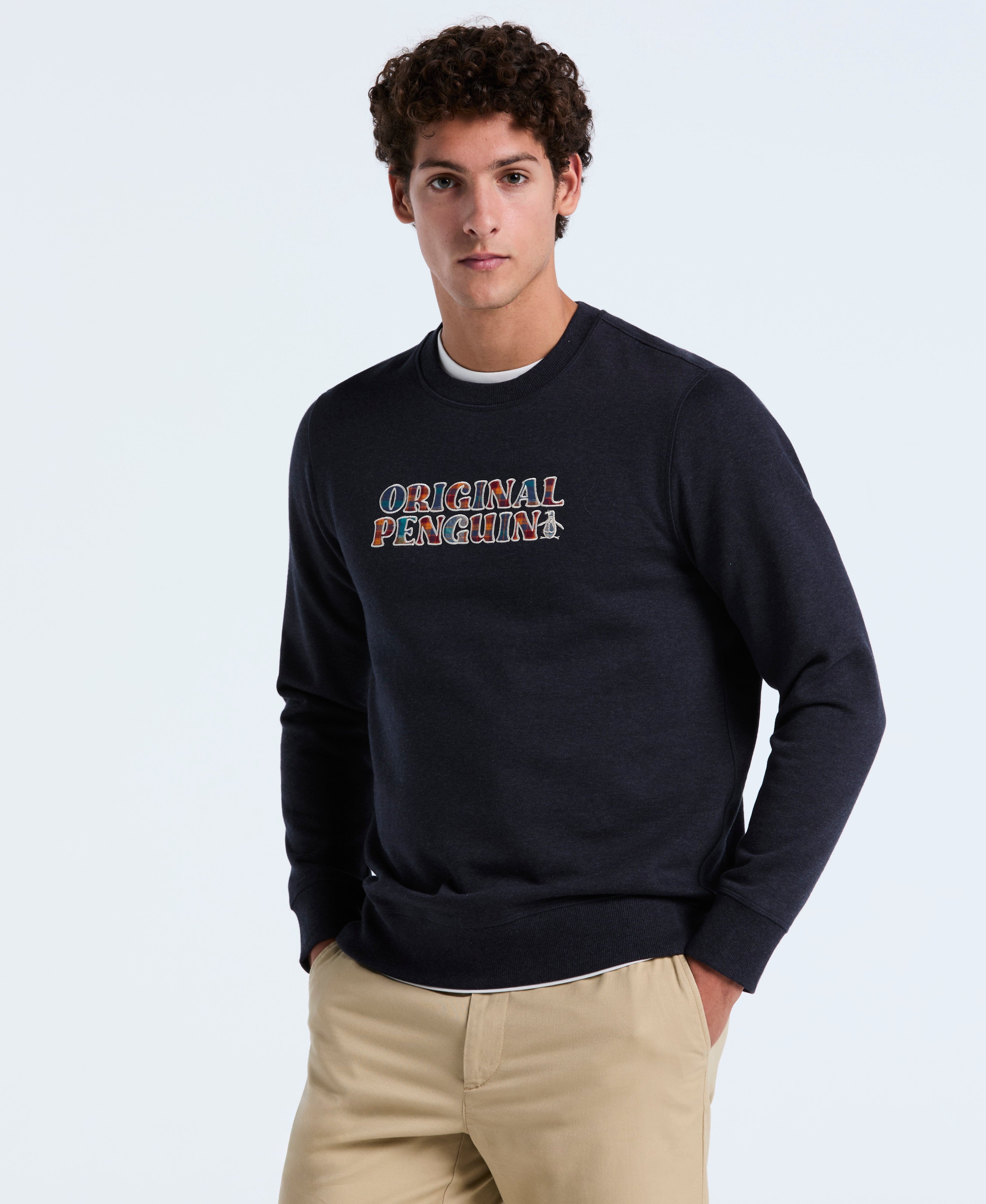 Plaid Logo Fleece Sweatshirt